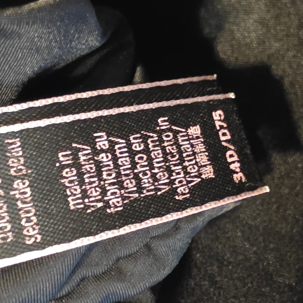 Victoria's Secret Body by Victoria Black T-Shirt Bra 34D Underwire Full Coverage - Picture 4 of 6